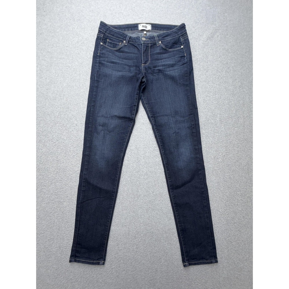 Paige Verdugo Ultra Skinny Jeans Womens 29 Blue Dark Wash Mid Rise Stretch Denim